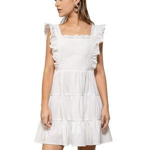 Line and Dot - Josie Smocked Mini Dress